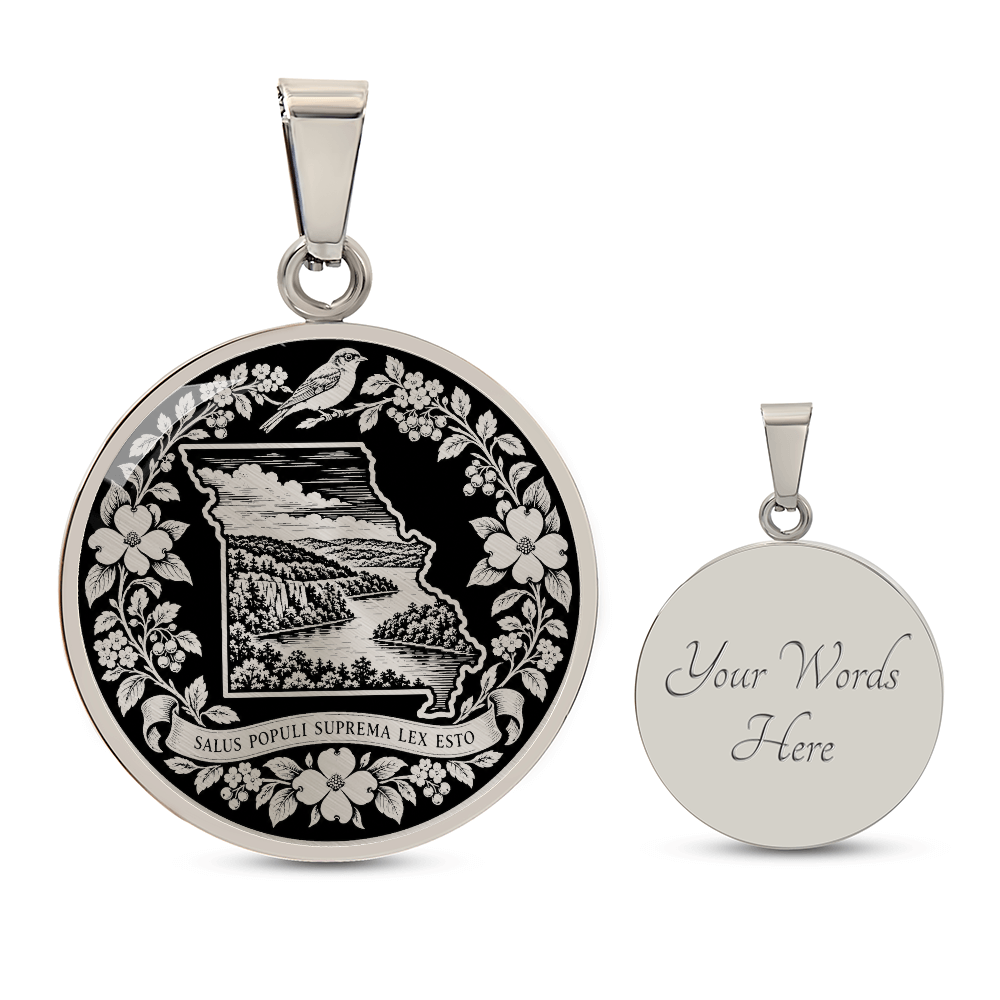 Missouri State Necklace – Bluebird & Nature Pendant