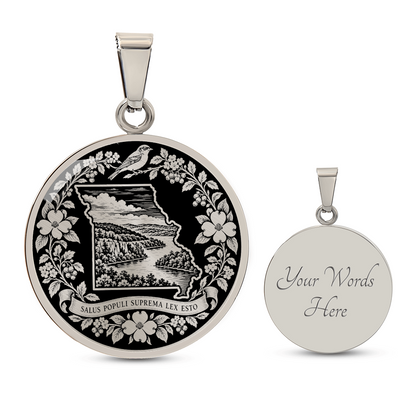 Missouri State Necklace – Bluebird & Nature Pendant