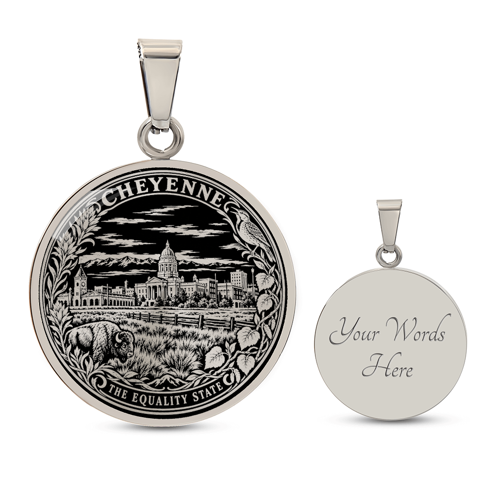 Cheyenne Wyoming Necklace – State Capitol Pendant