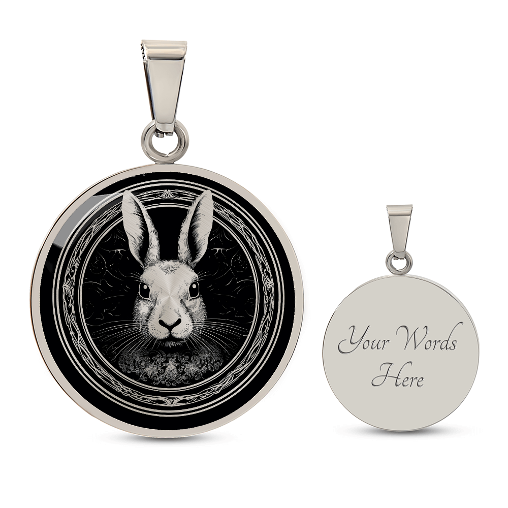 William Morris-Inspired Rabbit Necklace – Woodland Pendant