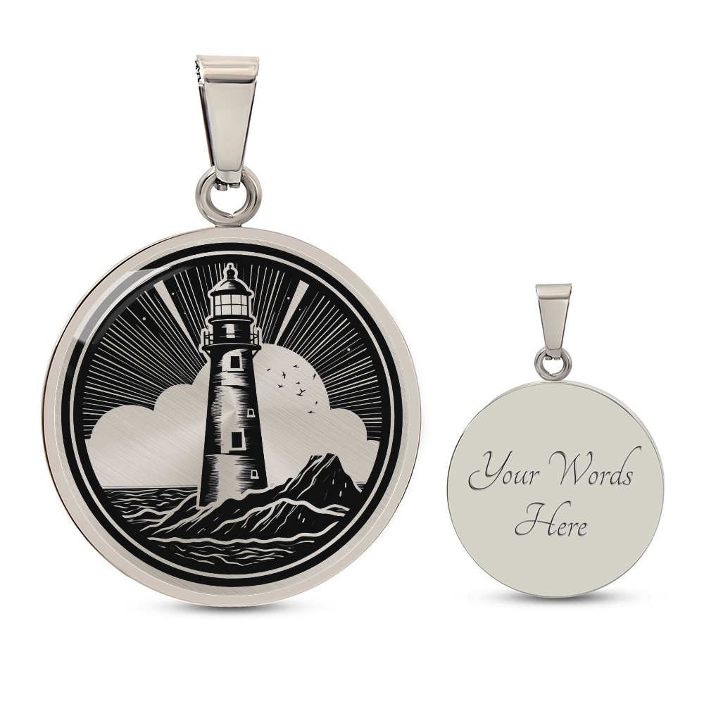 Lighthouse Necklace – Personalized Nautical Pendant