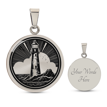 Lighthouse Necklace – Personalized Nautical Pendant