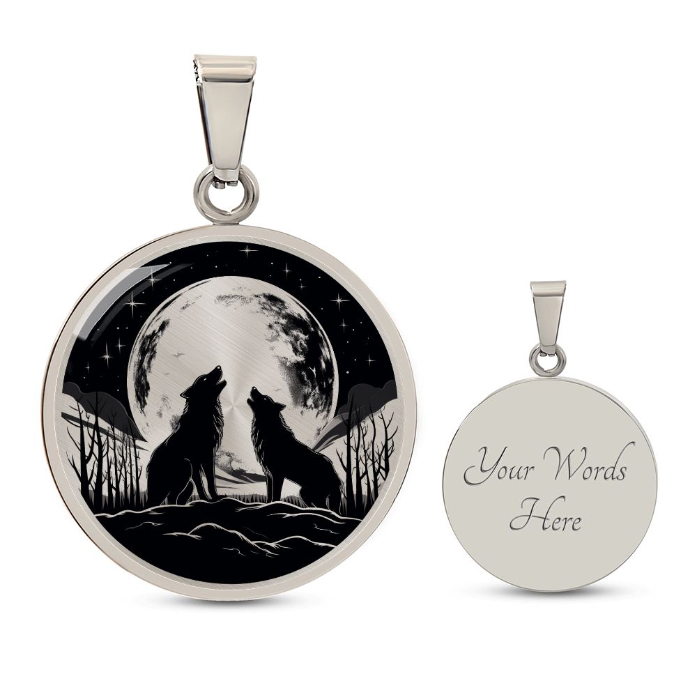 Howling Wolves Necklace – Wolf Pack Pendant Jewelry