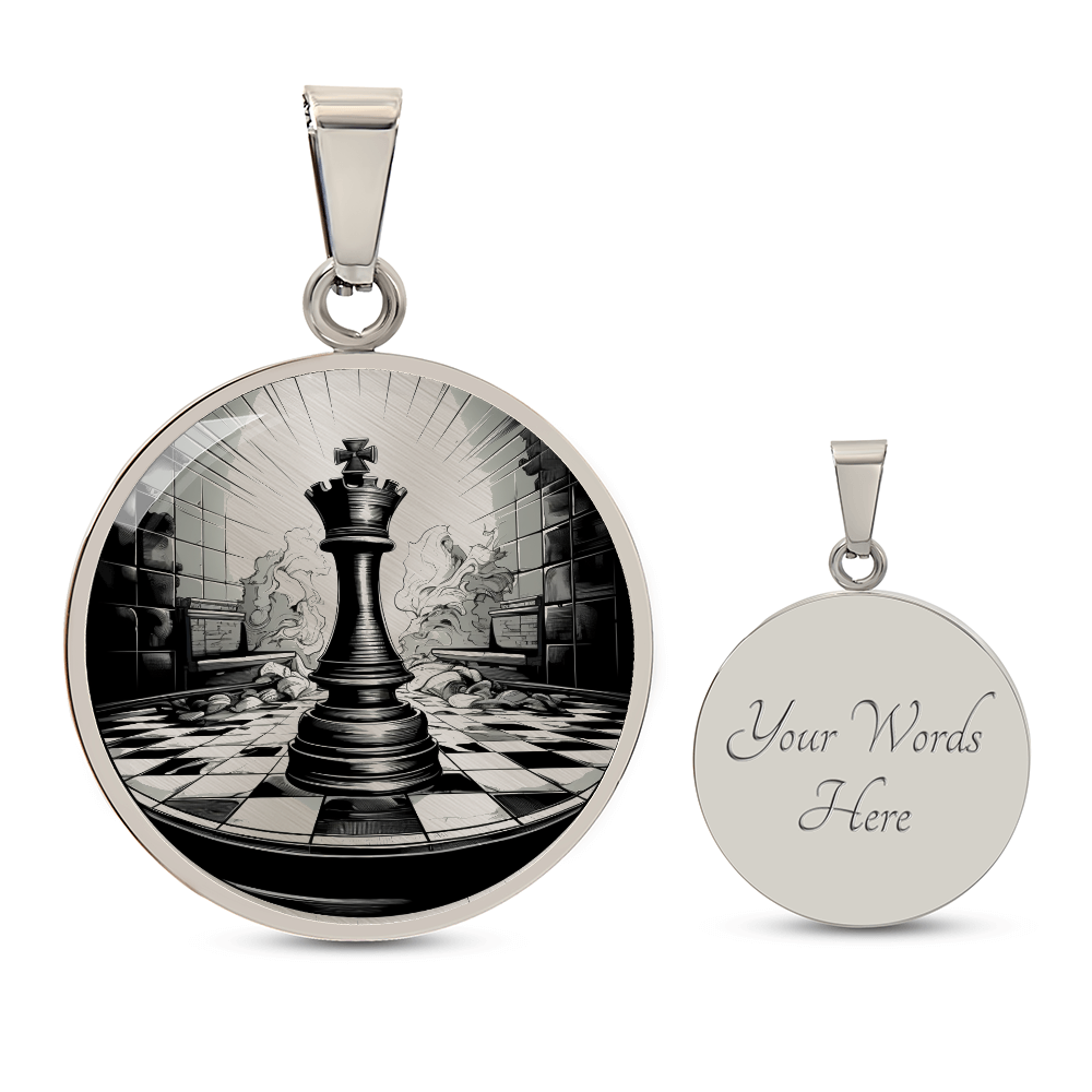 Chess King Necklace – Chess Piece Pendant for Players