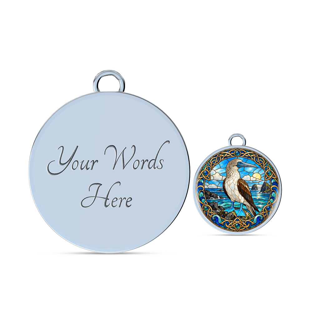 Personalized booby bird bracelet with optional back engraving