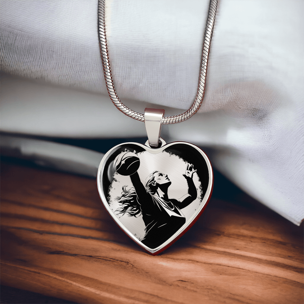 Volleyball Necklace – Heart Pendant for Volleyball Lovers
