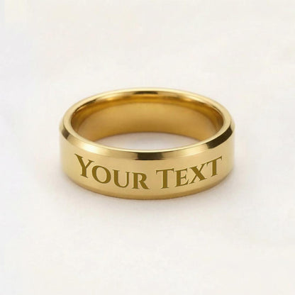 Personalized engraved ring