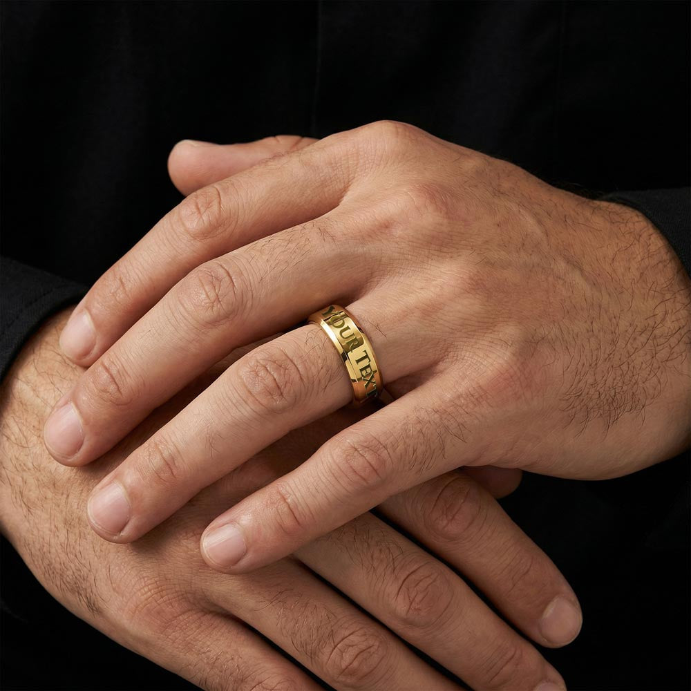 Personalized engraved ring