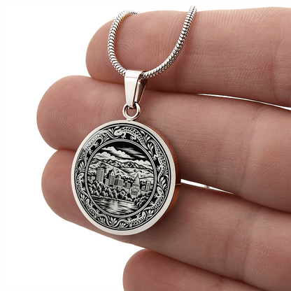 Boise Skyline Necklace – Idaho Mountain City Pendant