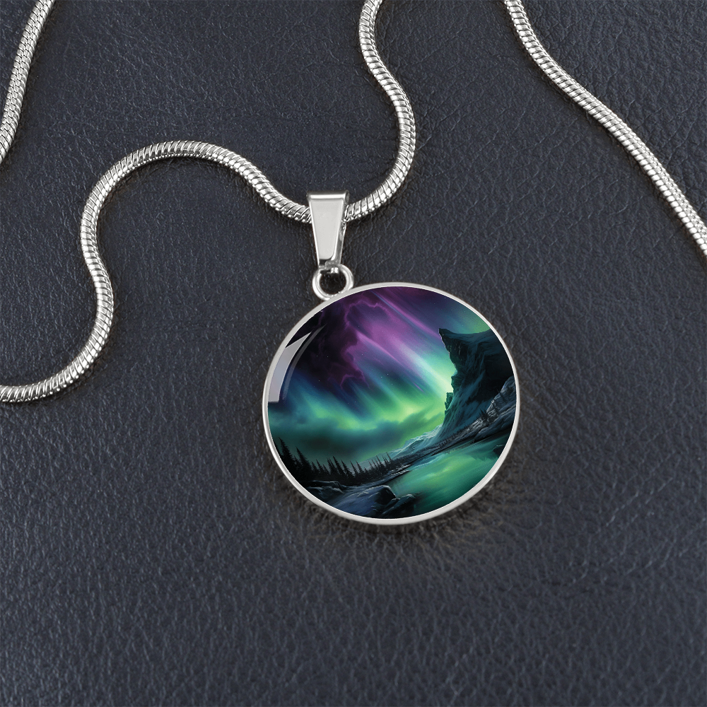 Northern Lights Necklace – Aurora Borealis Pendant Jewelry