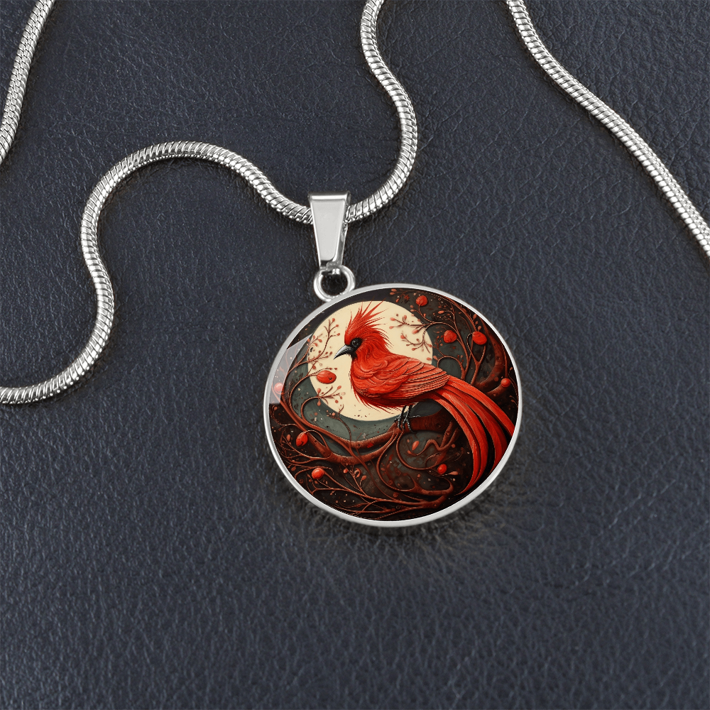 Red Cardinal Necklace on Branch | Cardinal Bird Gift