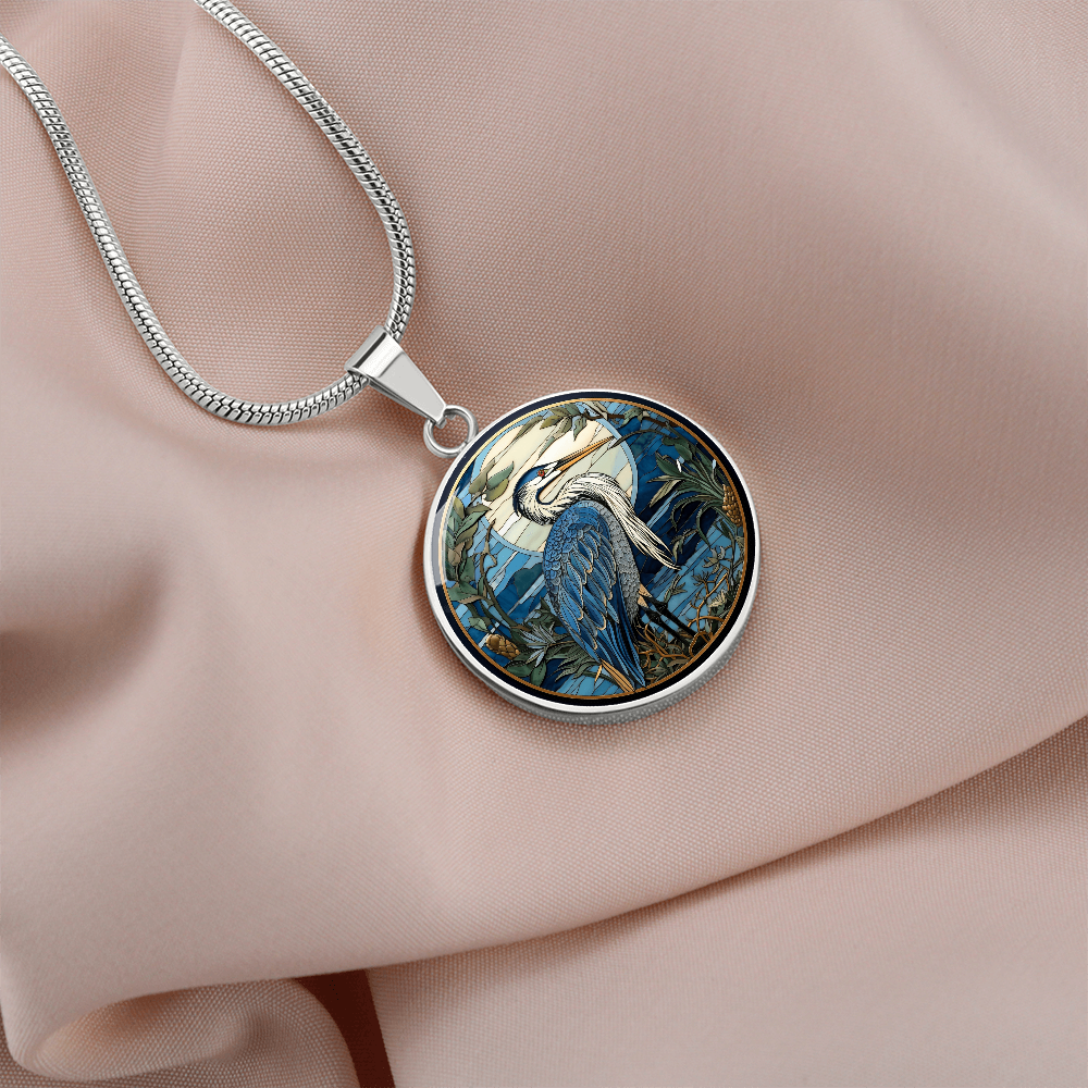 Blue Heron Pendant Necklace – Elegant Bird & Nature Jewelry