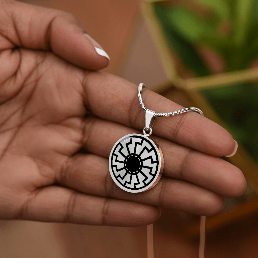 black sun pendant