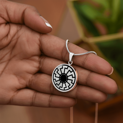 black sun pendant