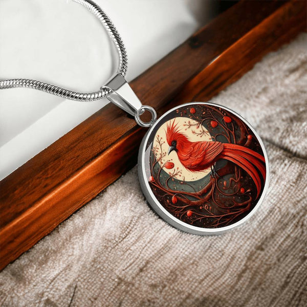 Red Cardinal Necklace on Branch | Cardinal Bird Gift