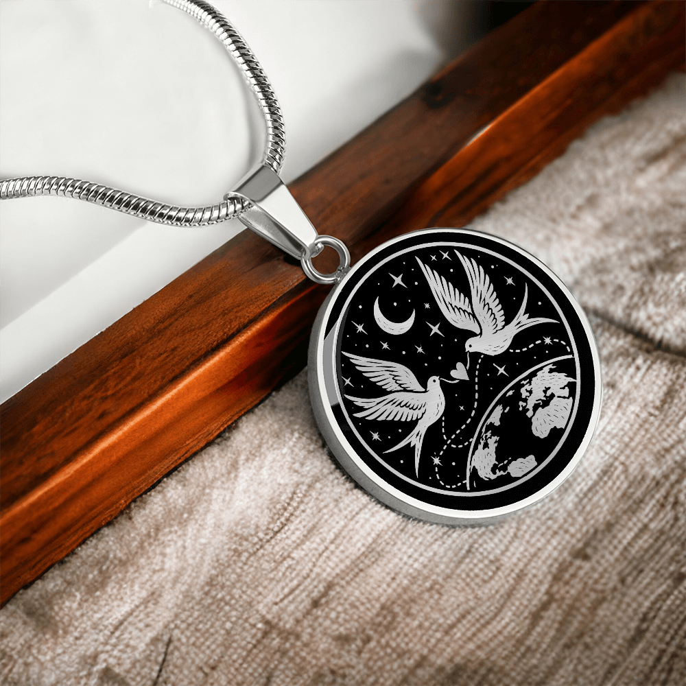 Long Distance Relationship Dove Necklace – Under the Same Sky