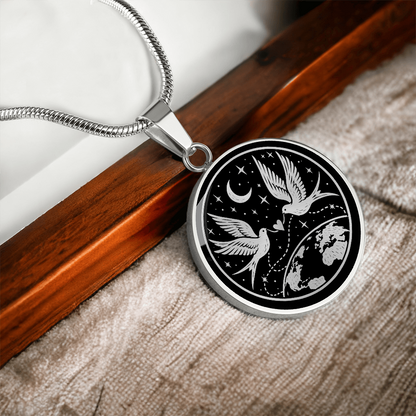 Long Distance Relationship Dove Necklace – Under the Same Sky