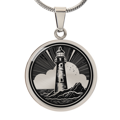 Lighthouse Necklace – Personalized Nautical Pendant