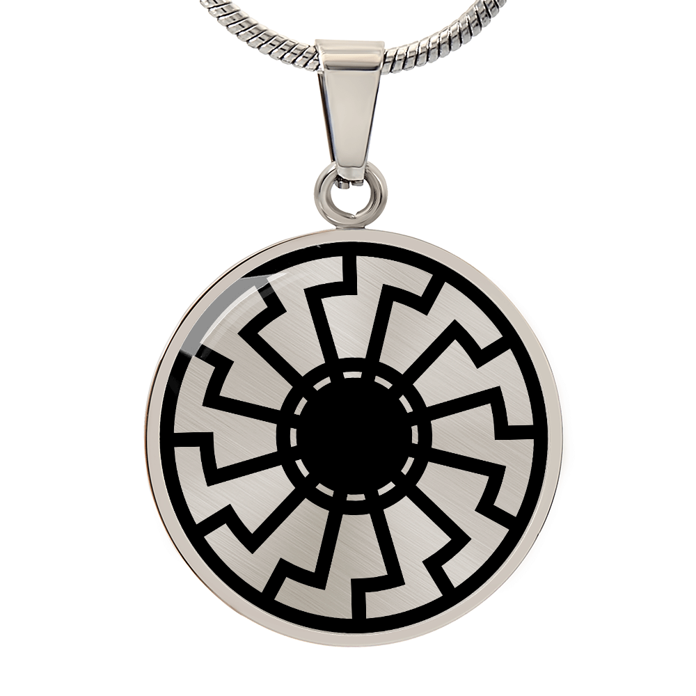 black sun pendant
