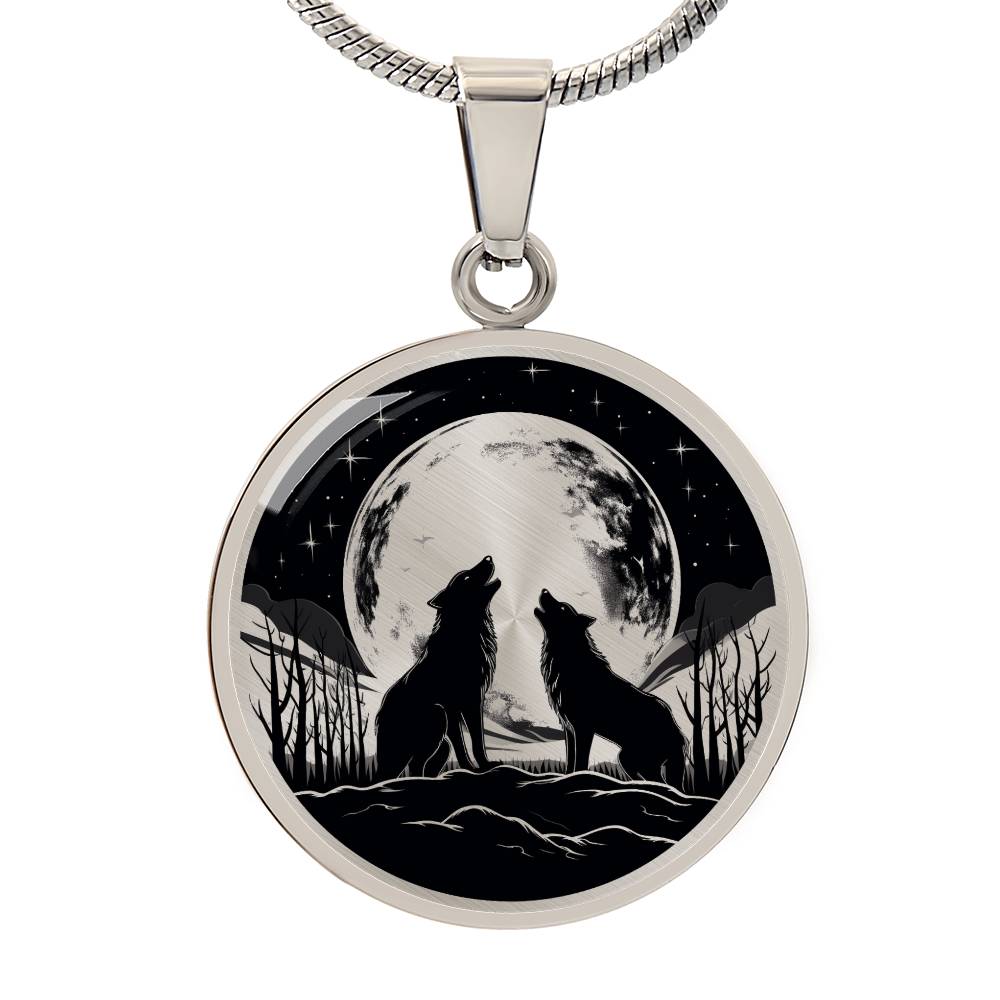 Howling Wolves Necklace – Wolf Pack Pendant Jewelry