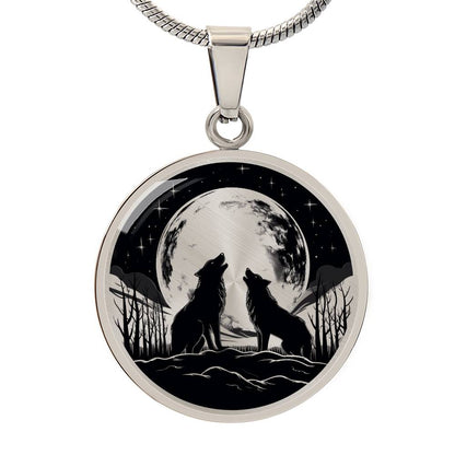 Howling Wolves Necklace – Wolf Pack Pendant Jewelry