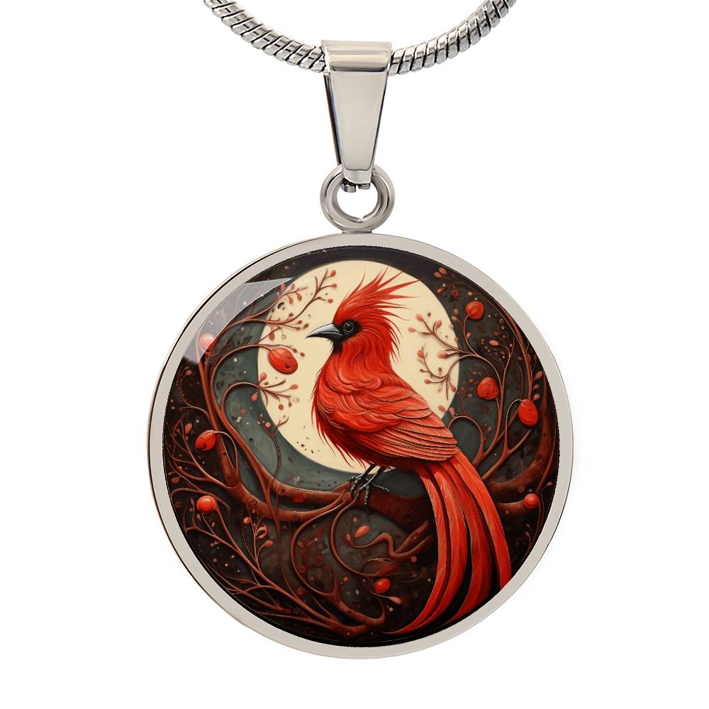 Red Cardinal Necklace on Branch | Cardinal Bird Gift