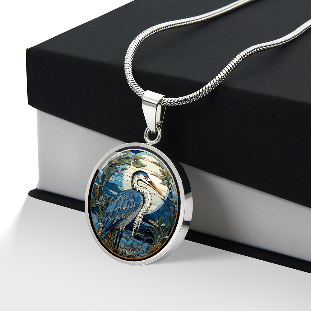 Blue Heron Pendant Necklace – Elegant Bird & Nature Jewelry