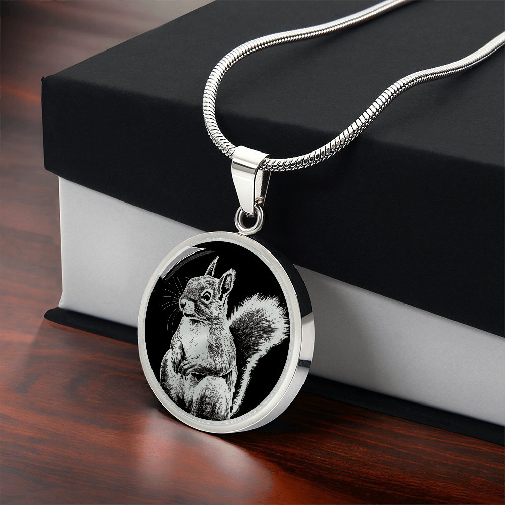Squirrel Necklace – Gold & Silver Woodland Wildlife Pendant