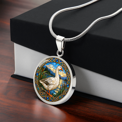 Goose necklace gift for birdwatchers and wildlife lovers