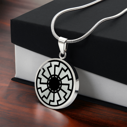 black sun pendant