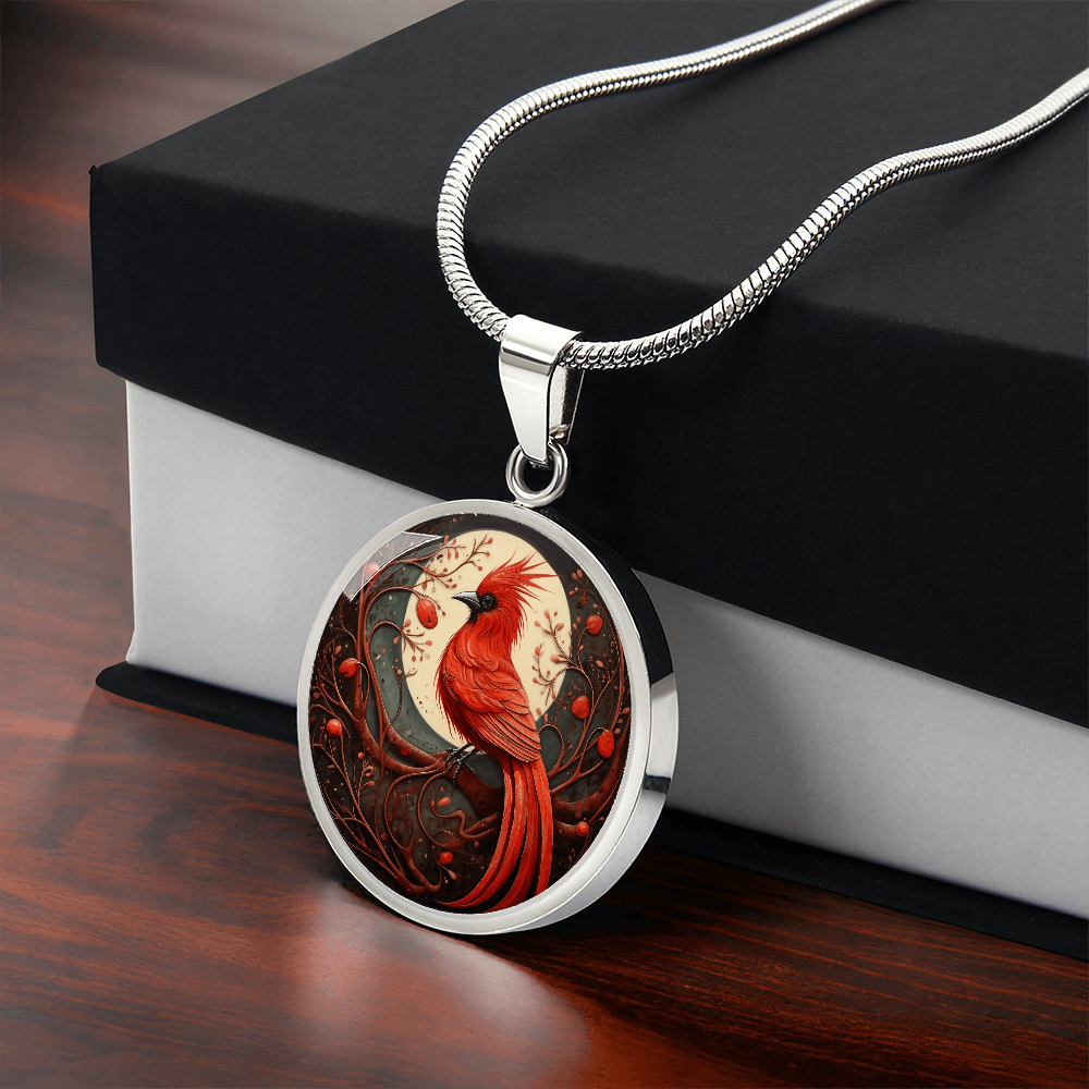 Red Cardinal Necklace on Branch | Cardinal Bird Gift