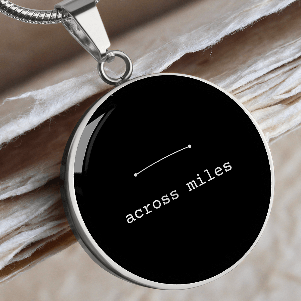 Across Miles Necklace (Black Edition) – A Quiet Reminder When Distance Feels Heavy