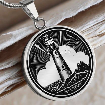 Lighthouse Necklace – Personalized Nautical Pendant