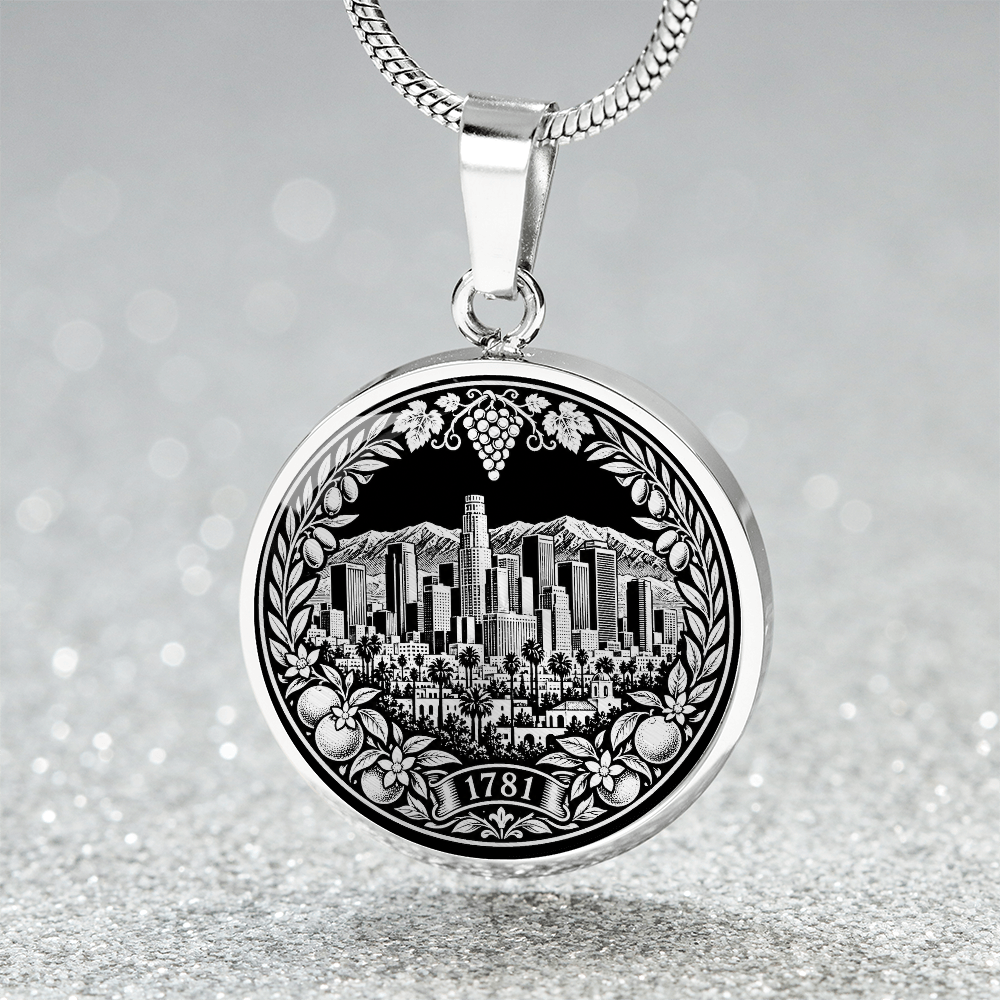 Los Angeles Skyline Necklace – Botanical City Pendant