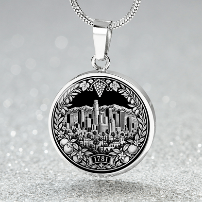 Los Angeles Skyline Necklace – Botanical City Pendant