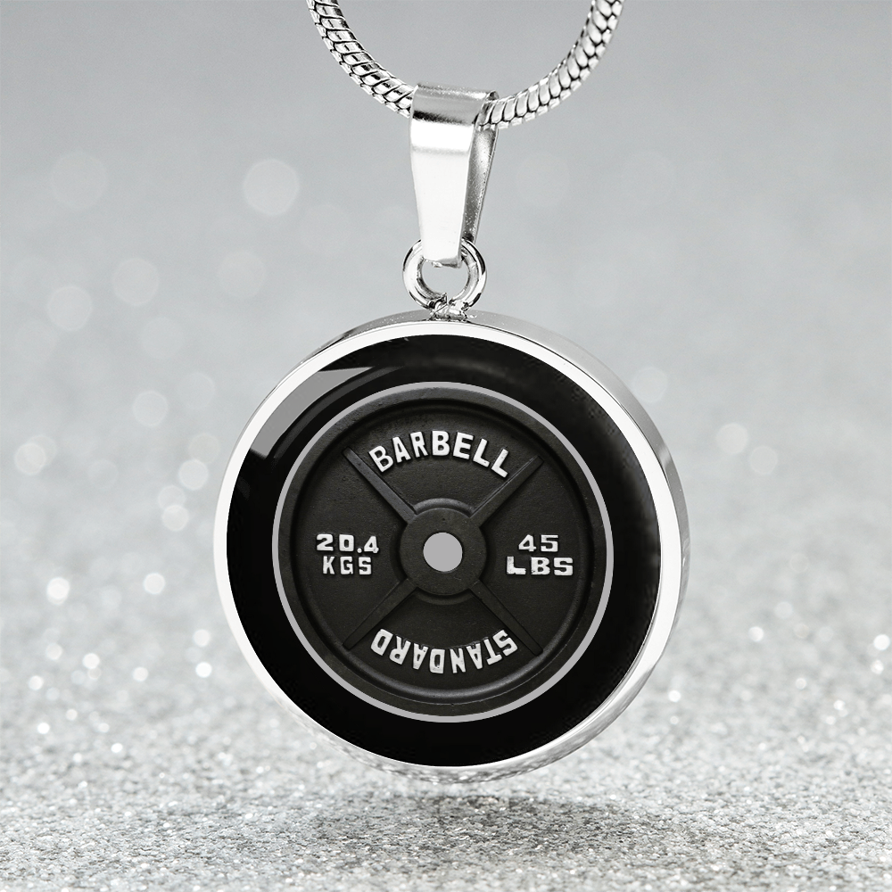 45 lb Weight Plate Necklace – Barbell Gym Pendant