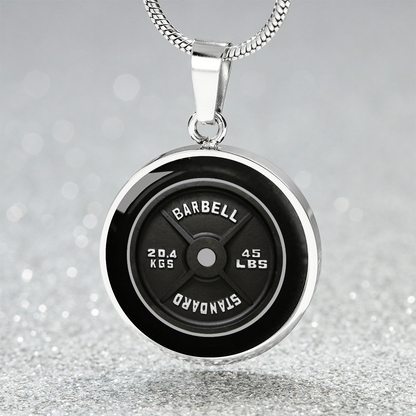 45 lb Weight Plate Necklace – Barbell Gym Pendant