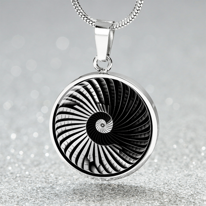 Golden Spiral Staircase Necklace – Optical Illusion Pendant