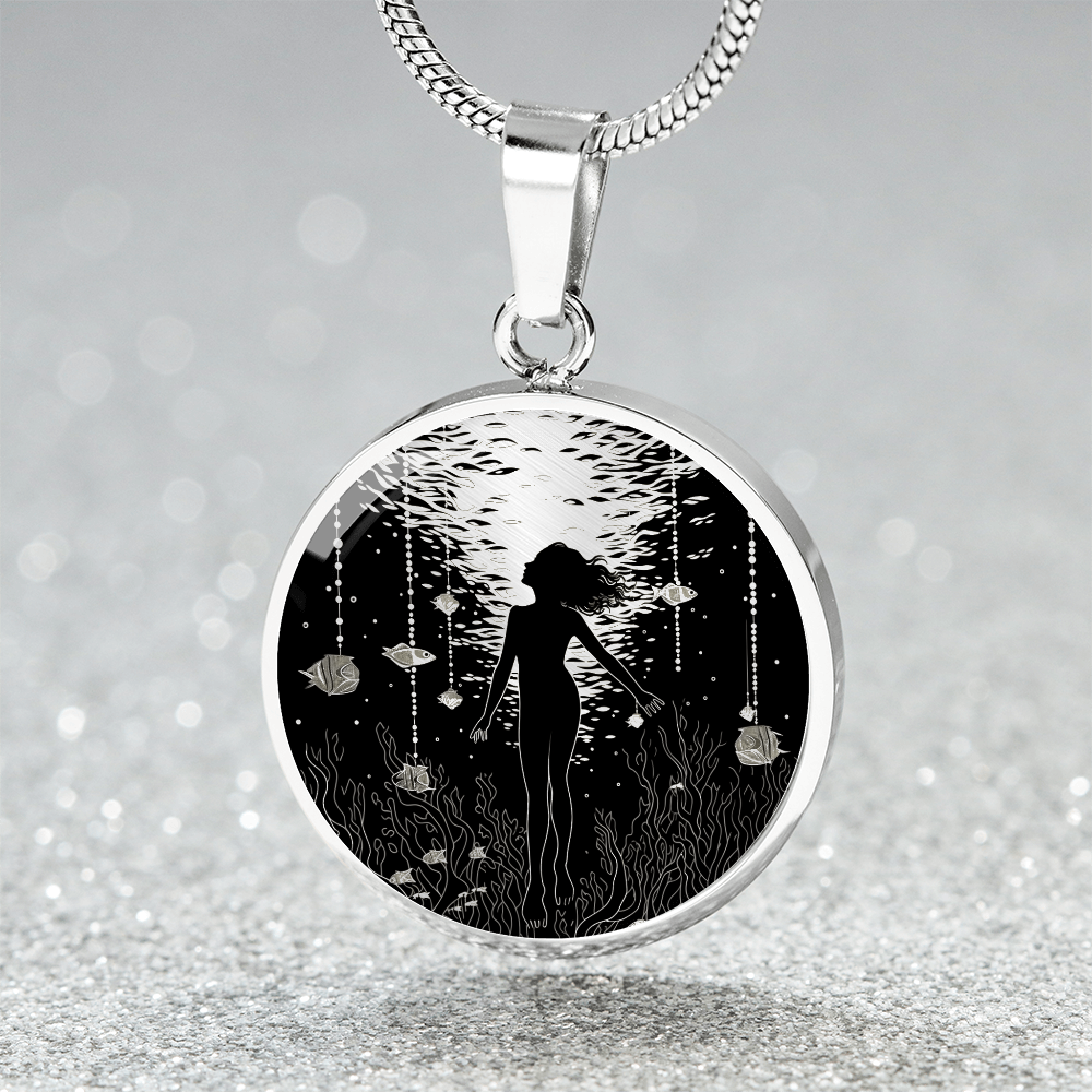 Scuba Diving Necklace – Female Diver Pendant Jewelry