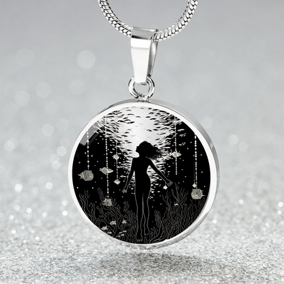 Scuba Diving Necklace – Female Diver Pendant Jewelry