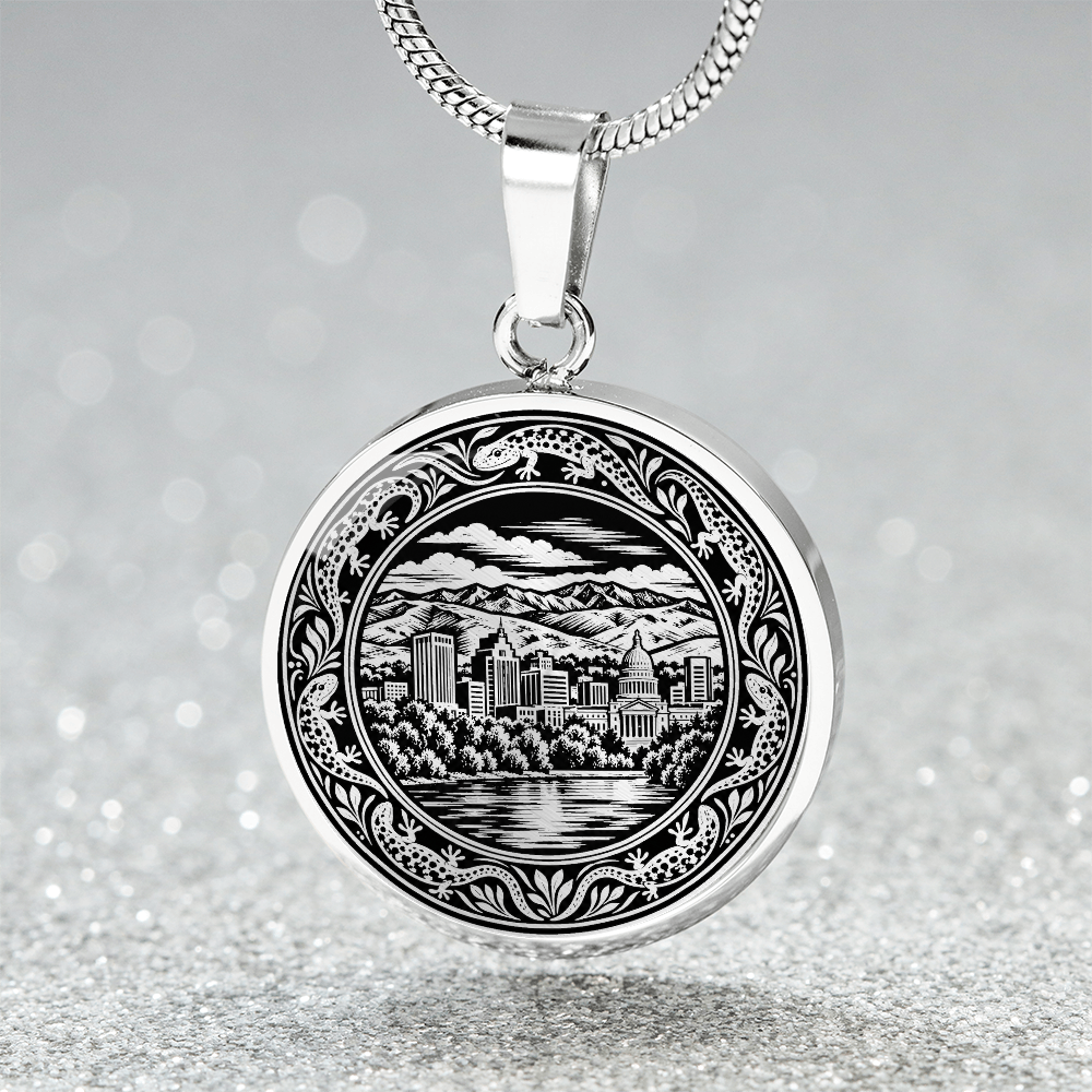 Boise Skyline Necklace – Idaho Mountain City Pendant