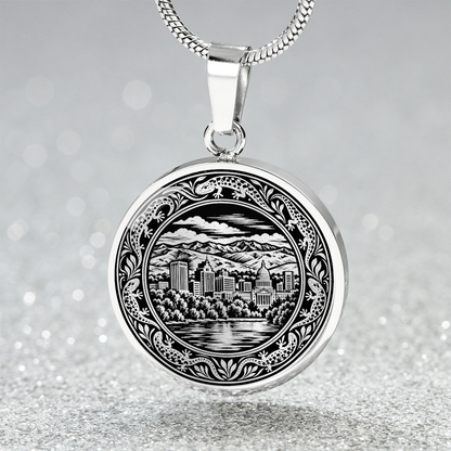 Boise Skyline Necklace – Idaho Mountain City Pendant