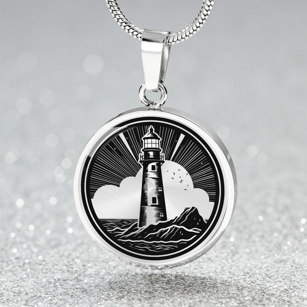 Lighthouse Necklace – Personalized Nautical Pendant