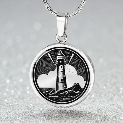 Lighthouse Necklace – Personalized Nautical Pendant