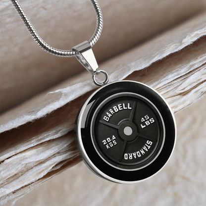 45 lb Weight Plate Necklace – Barbell Gym Pendant