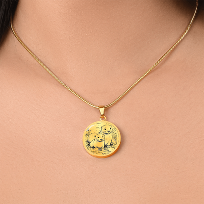 Sea Otter Together Necklace – Meaningful Two Otters Pendant