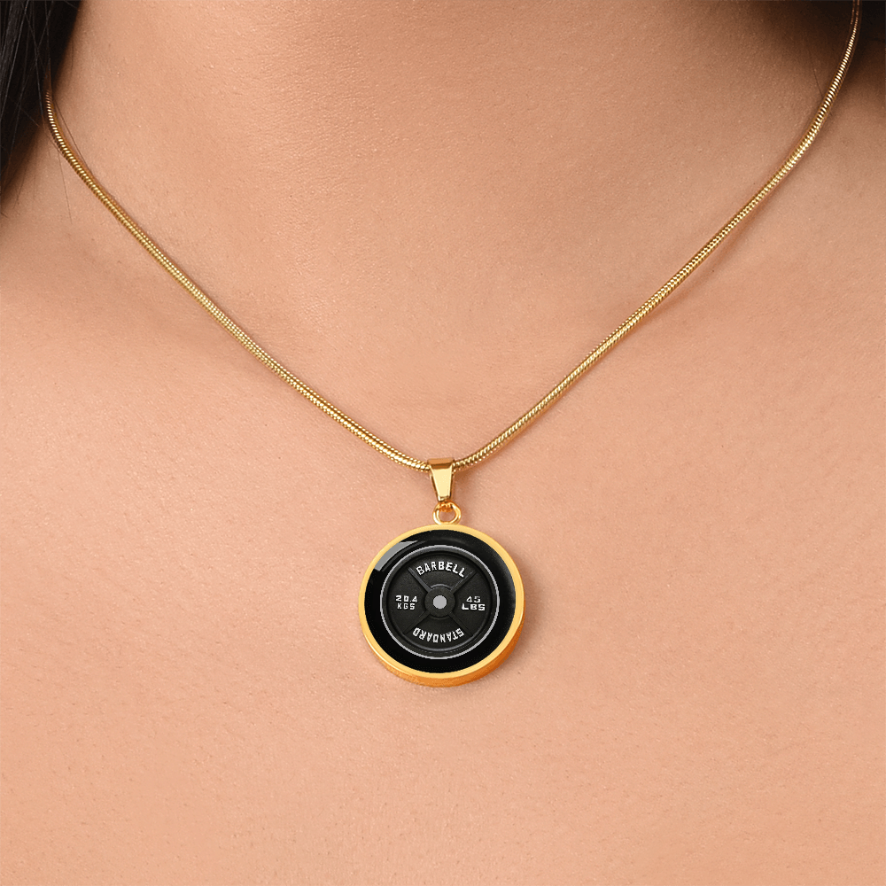 45 lb Weight Plate Necklace – Barbell Gym Pendant