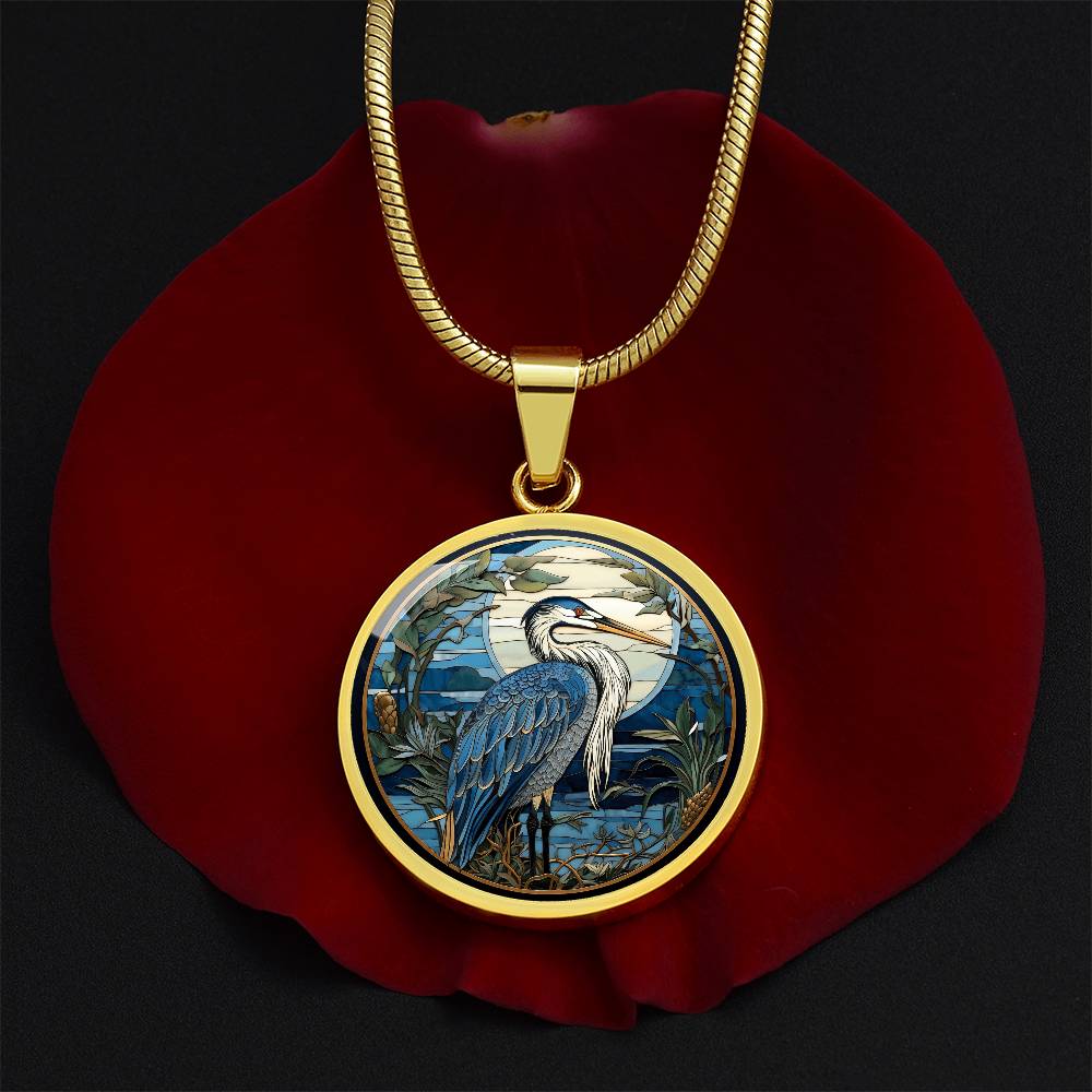 Blue Heron Pendant Necklace – Elegant Bird & Nature Jewelry