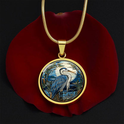 Blue Heron Pendant Necklace – Elegant Bird & Nature Jewelry
