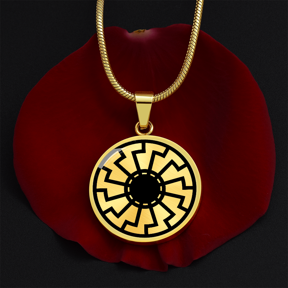 black sun pendant